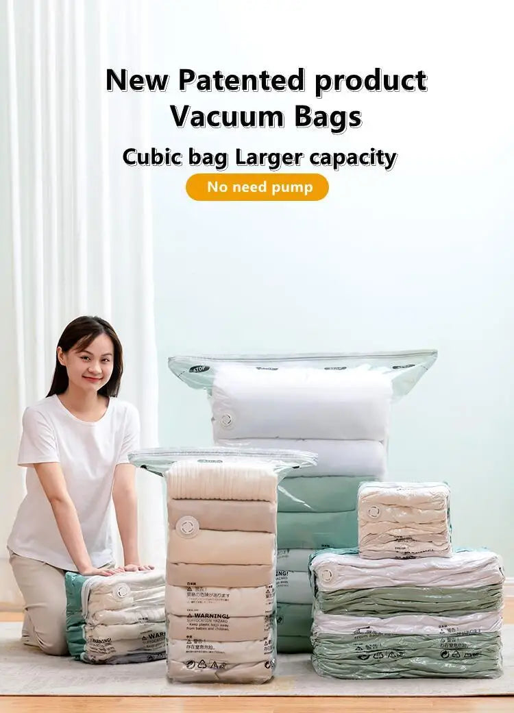 No-Pump Vacuum Storage Bags