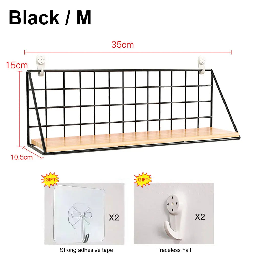 Wall-Mount Metal & Wood Spice Rack