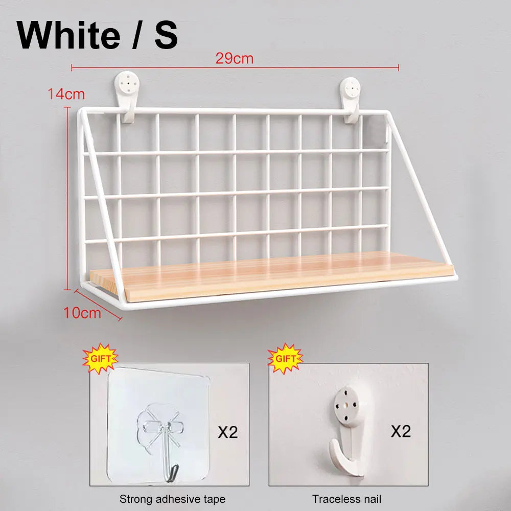 Wall-Mount Metal & Wood Spice Rack