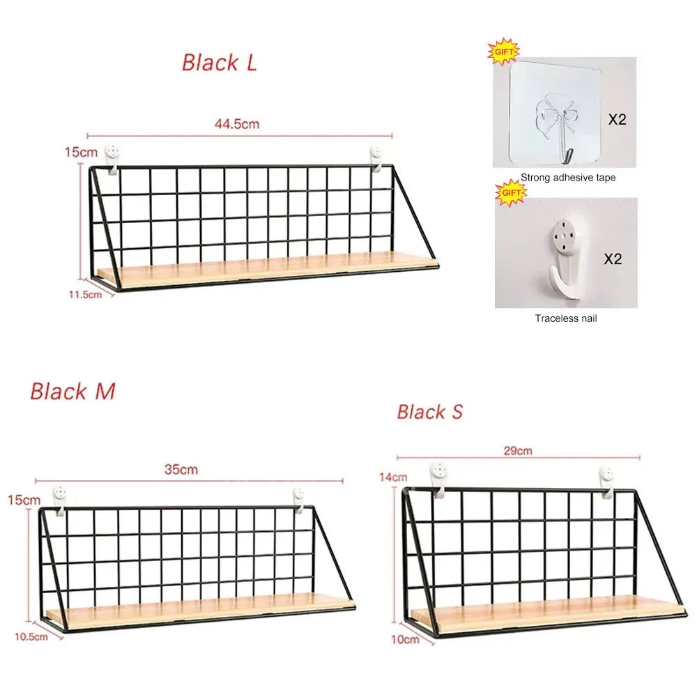 Wall-Mount Metal & Wood Spice Rack