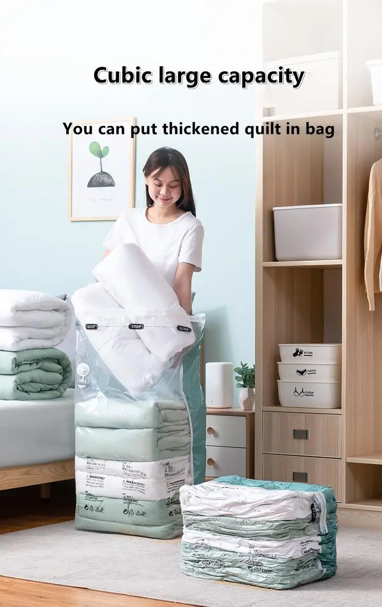 No-Pump Vacuum Storage Bags