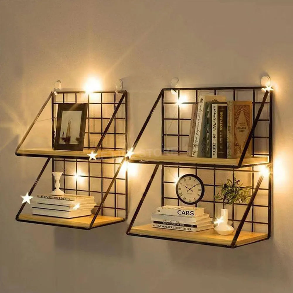 Wall-Mount Metal & Wood Spice Rack