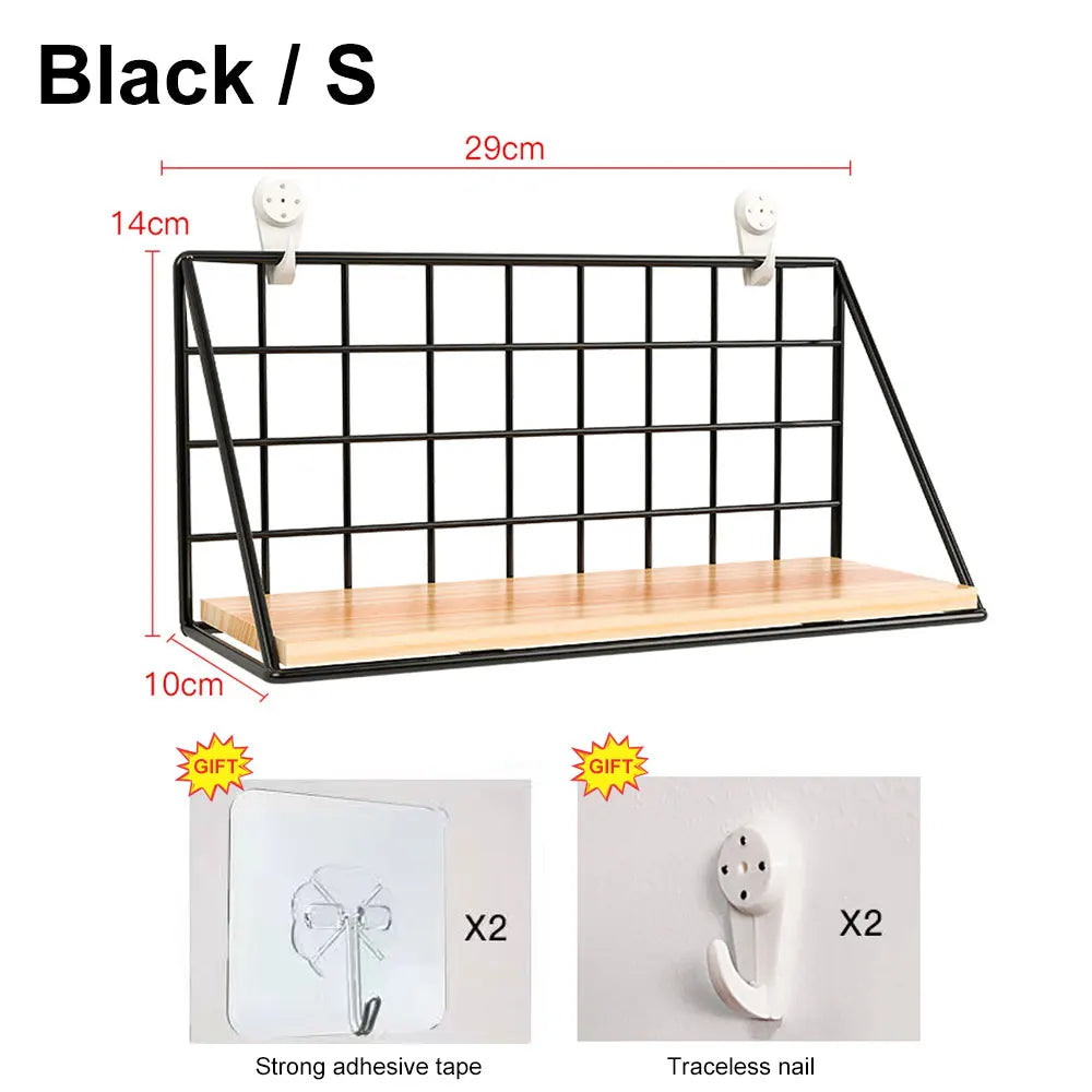 Wall-Mount Metal & Wood Spice Rack