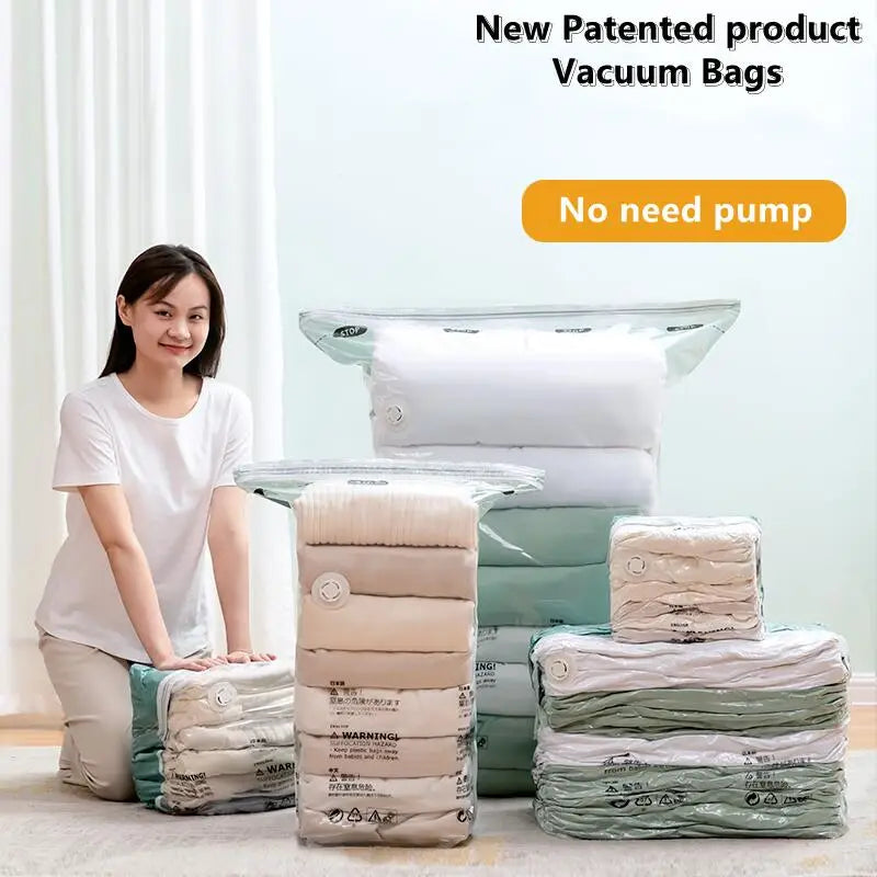 No-Pump Vacuum Storage Bags