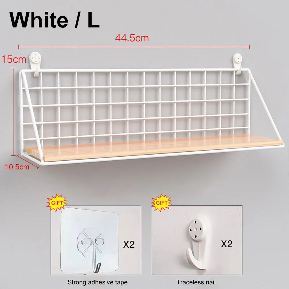 Wall-Mount Metal & Wood Spice Rack