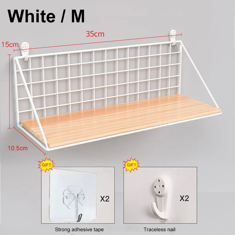 Wall-Mount Metal & Wood Spice Rack