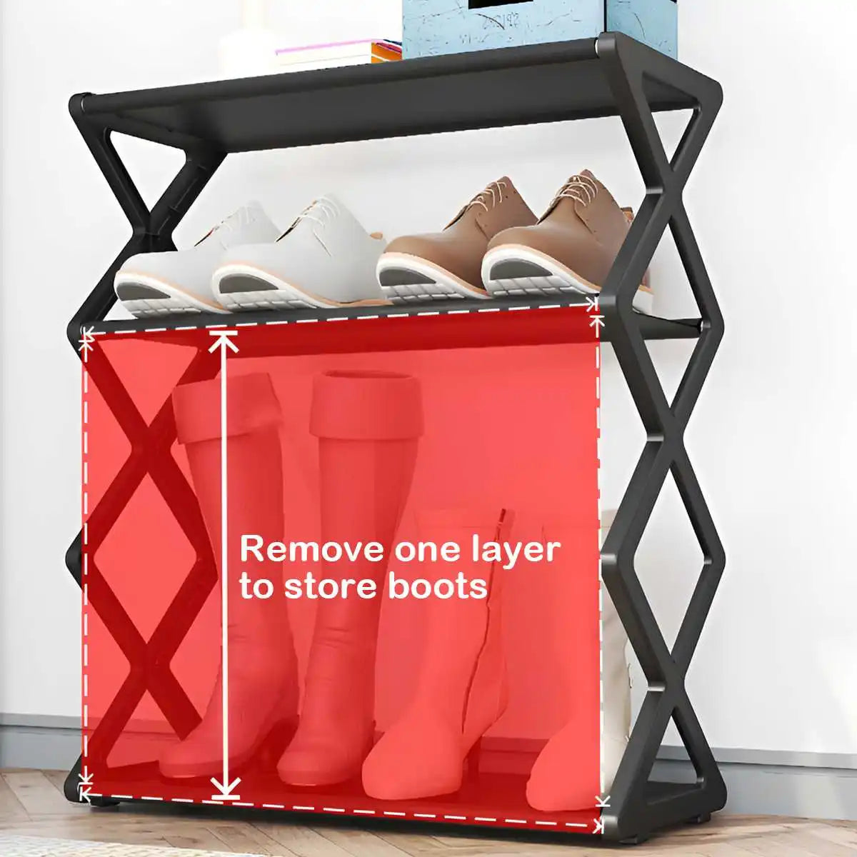 4-Tier Foldable Shoe Rack