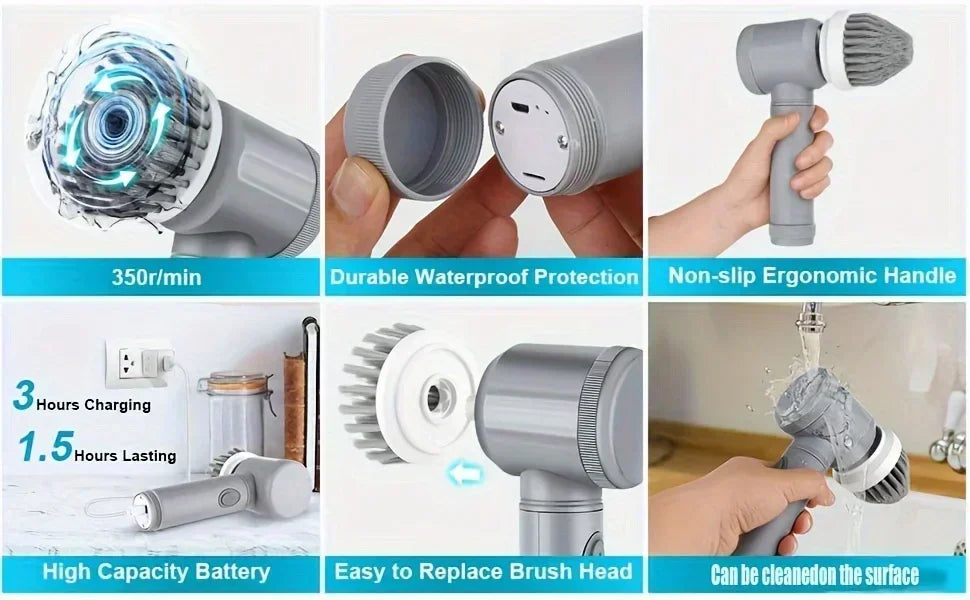 5-in-1 Cordless Power Scrubber