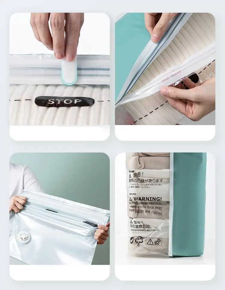 No-Pump Vacuum Storage Bags