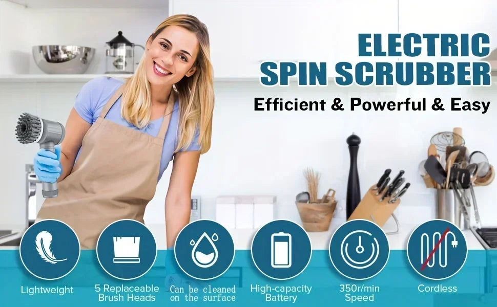 5-in-1 Cordless Power Scrubber